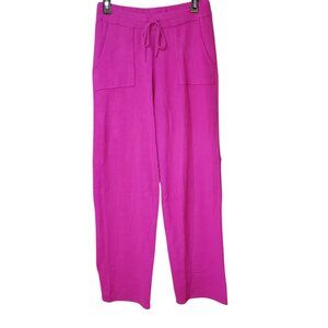 Lilly Pulitzer Womens Bellista Fuchsia Sweater Pants High Rise Loungewear Size M